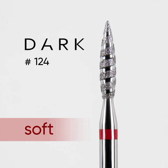 Насадка фреза алмазная DARK №124 торнадо красное 023