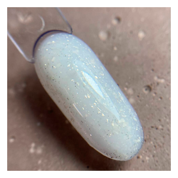 База для ногтей DARK Potal Base №42, молочная с поталью, 15 мл, Цвет: Молочный, изображение 2