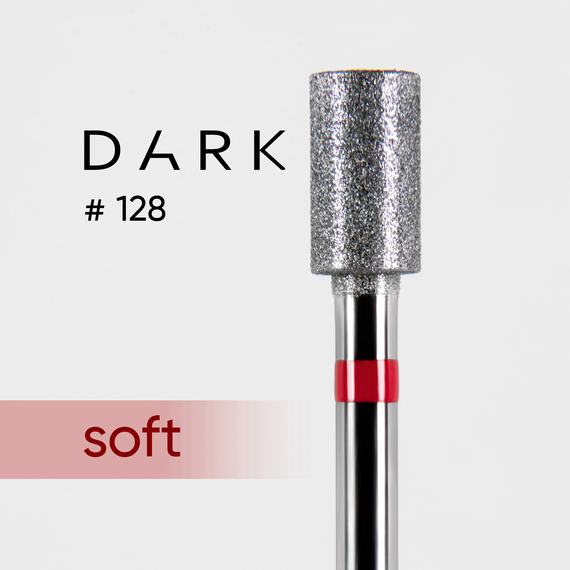 Насадка фреза алмазна DARK №128 циліндр червоний 043