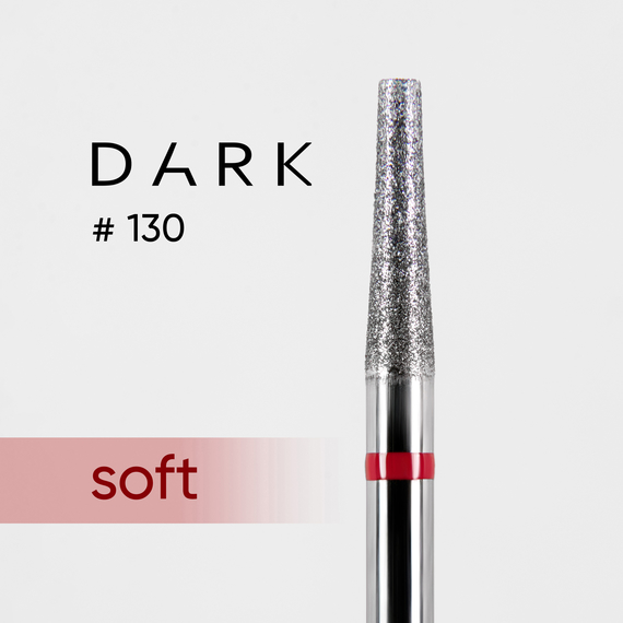 Насадка фреза алмазная DARK №130 конус усеченный красный 025