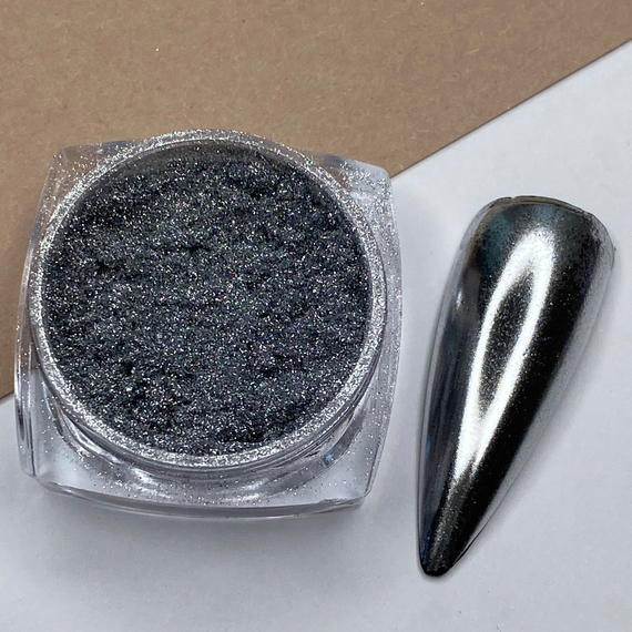 Втирка DARK №01 серебро, 1 г, Цвет: Серебристый