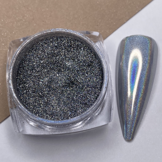 Втирка DARK №05 голографическое серебро, 0,5г, Цвет: Серебристый