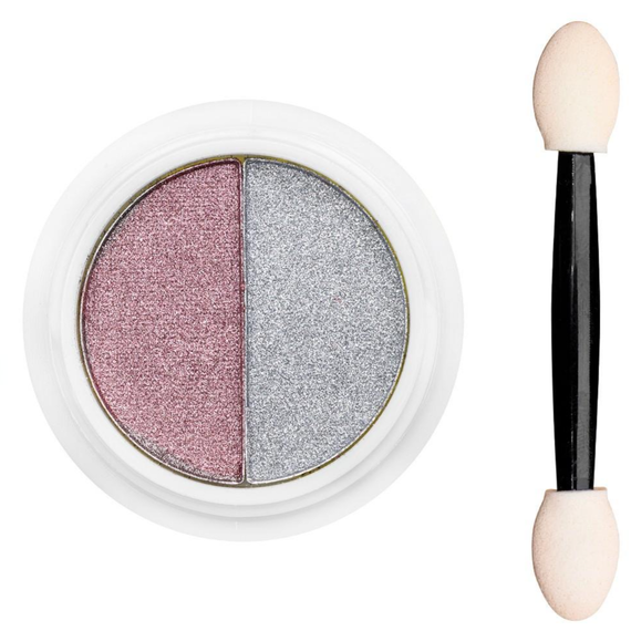 Втирка зеркальная Two Color Magic №2 silver pink