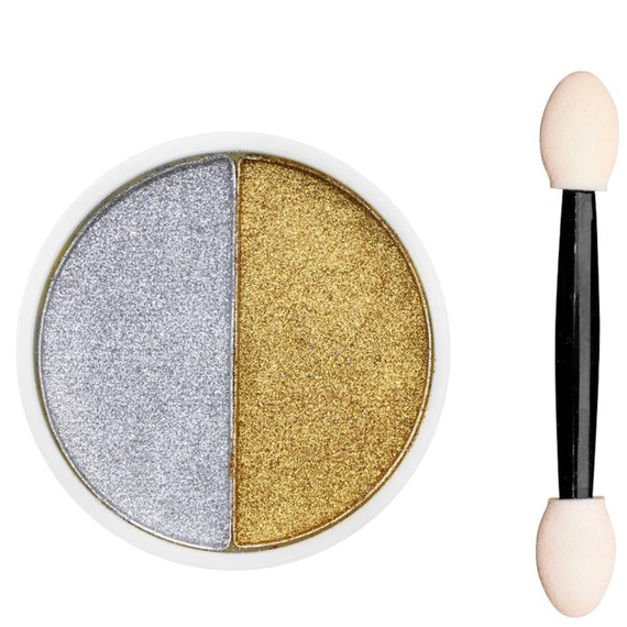 Втирка зеркальная Two Color Magic №11 gold silver