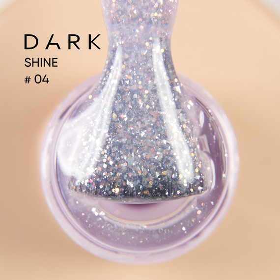 База для нігтів DARK PRO base Shine №04, світло-рожева з блискітками, 15 мл, Колір: Рожевий