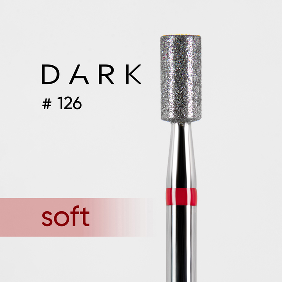 Насадка фреза алмазна DARK №126 циліндр червоний 032