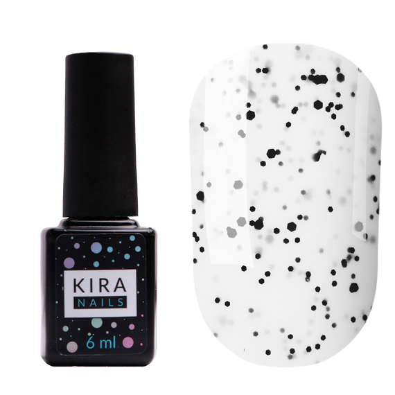 Top for gel polish Kira Nails Chia No Wipe Top Coat, 6 ml