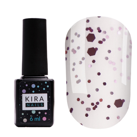 Топ для гель-лаку Kira Nails No Wipe Top Pink Yogurt, 6 мл