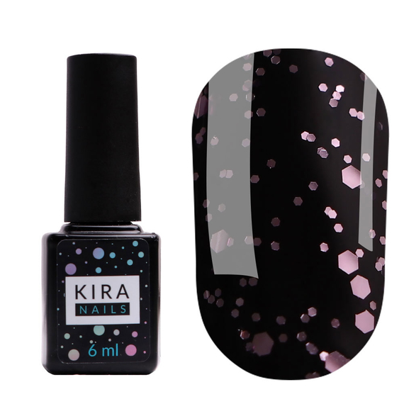 Топ для гель-лаку Kira Nails No Wipe Top Pink Yogurt, 6 мл, зображення 3