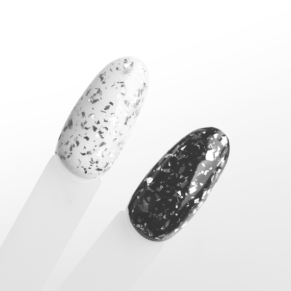 Топ для гель-лака Kira Nails No Wipe Top Silver Shard, 6 мл, изображение 3