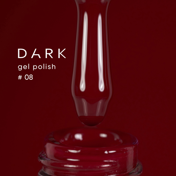 Гель-лак DARK №008, темный красный, 10 мл, Цвет: Красный