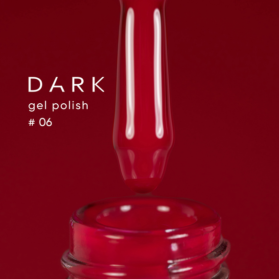 Gel polish DARK No. 006, classic red, 10 ml, Color: Red