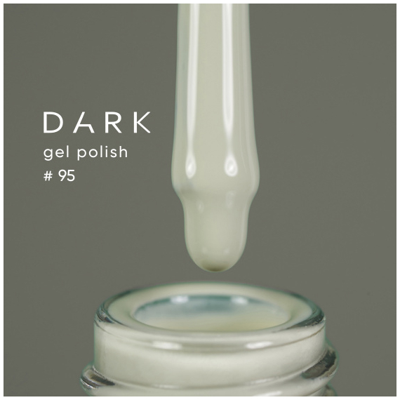 DARK gel polish #095, light khaki, 10 ml, Color: Khaki