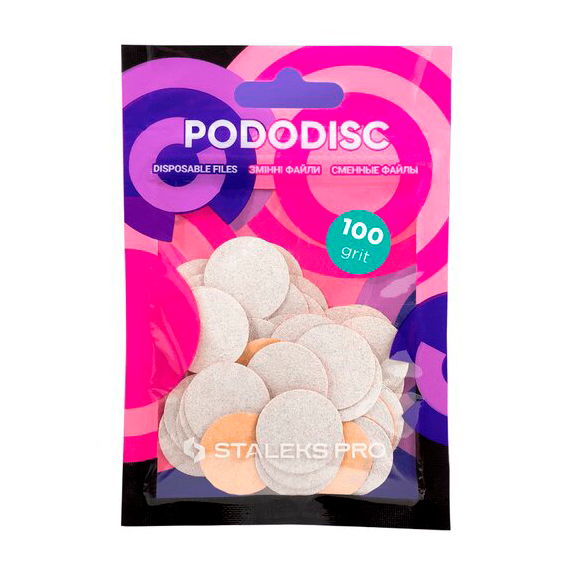 Змінні файли для педикюрного диску STALEKS PRO M Білі 100 грит, 50 шт