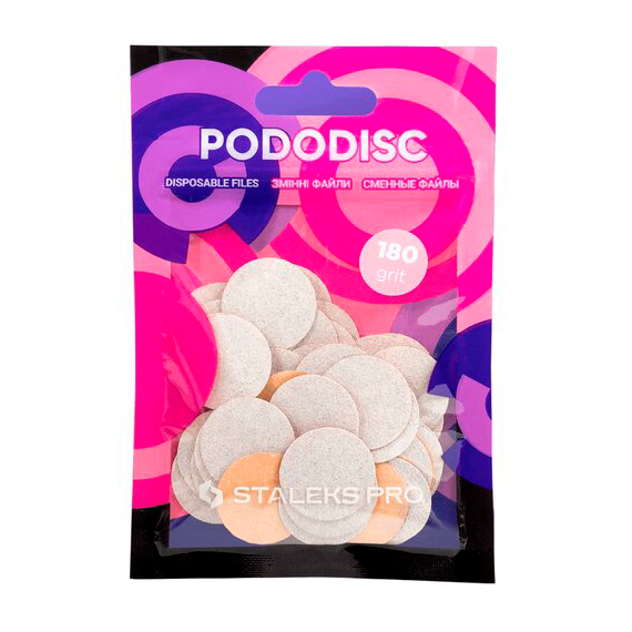 Сменные файлы для педикюрного диска STALEKS PRO M Белые 180 грит, 50 шт
