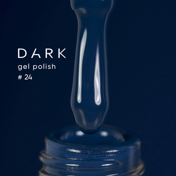 DARK gel polish No. 024, sea blue, 10 ml, Color: Dark blue