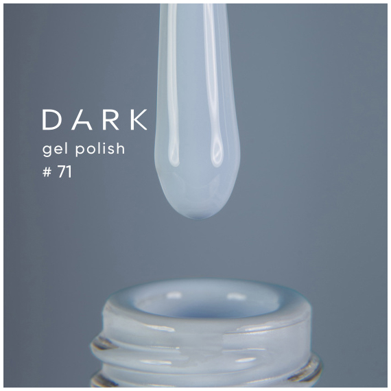 Гель-лак DARK №071, нежный светло-бирюзовый, 10 мл, Цвет: Бирюзовый