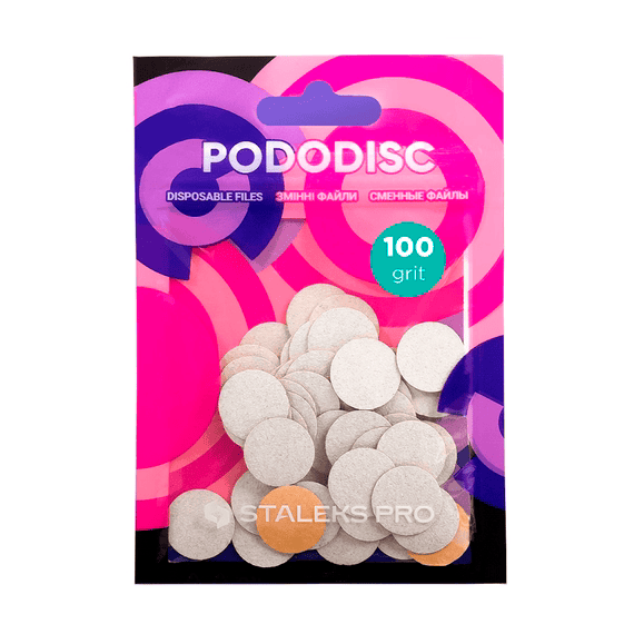 Сменные файлы для педикюрного диска STALEKS PRO S Белые 100 грит, 50 шт