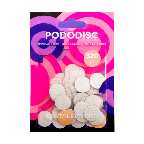 Replacement files for the pedicure disk STALEKS PRO S White 320 grit, 50 pcs