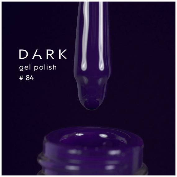 Gel polish DARK No. 084, dark purple, 10 ml, Color: Violet