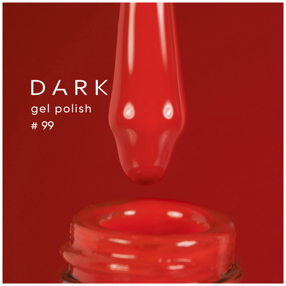 Гель-лак DARK №099, огненный оранжевый, 10 мл, Цвет: Оранжевый