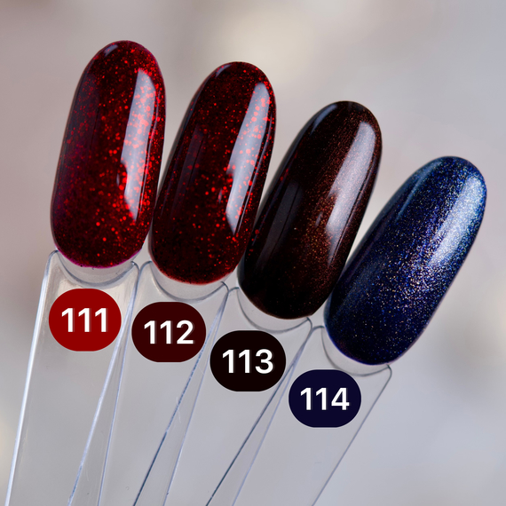 Гель-лак DARK №114, темно-синий с голубовато-серебряным шиммером, 10 мл, Цвет: Синий, изображение 2