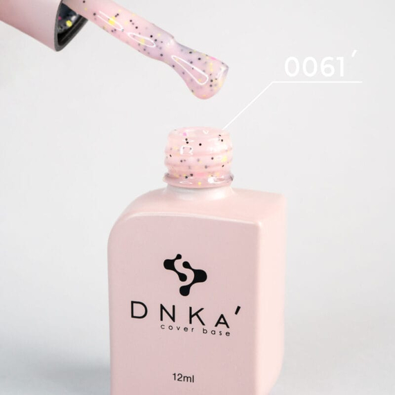 База цветная DNKA Cover base №061 Confetti бежевая с конфетти, 12 мл, Цвет: Бежевый, изображение 2