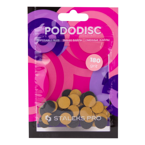Змінні файли для педикюрного диску STALEKS PRO XS Чорні 180 грит, 50 шт