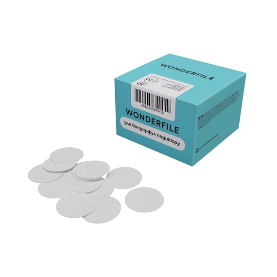 Replacement files for pedicure disc Wonderfile 20 mm, 180 grit, 50 pcs, 2 image