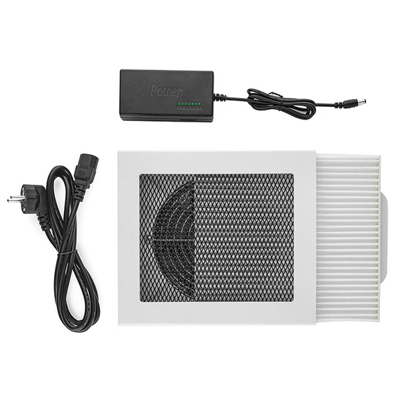 Витяжка для манікюру Air max NF 11 PLUS Чорна сітка з фільтром, 60 Вт, зображення 2