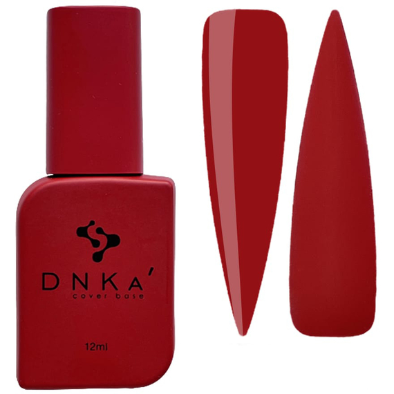 Color base DNKA Cover base No. 001 Ambitious red, 12 ml, Color: Red