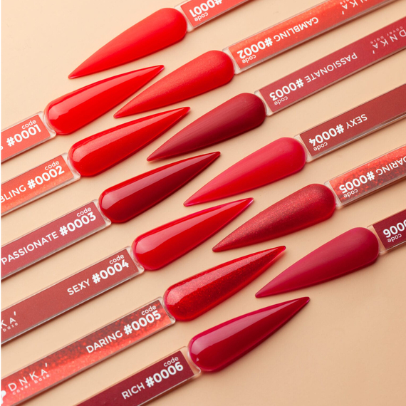 База кольорова DNKA Cover base №003 Passionate насичено-червона, 12 мл, Колір: Червоний, зображення 3