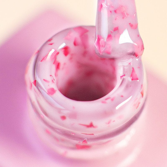 База кольорова DNKA Cover base №010А Lovely рожева з поталлю, 12 мл, Колір: Рожевий, зображення 2