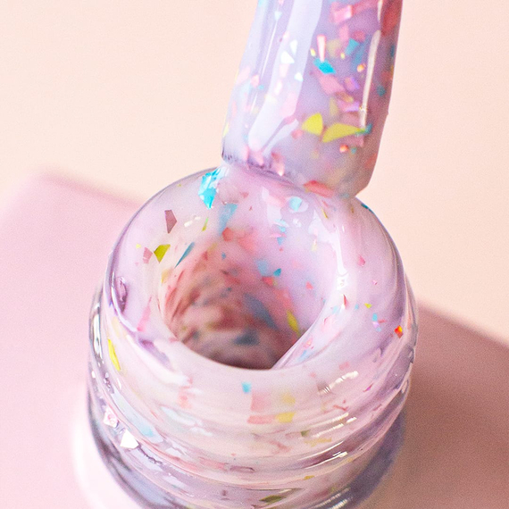 Color base DNKA Cover base No. 011B Beauttiful pink with colored base, 12 ml, Color: Pink, 4 image