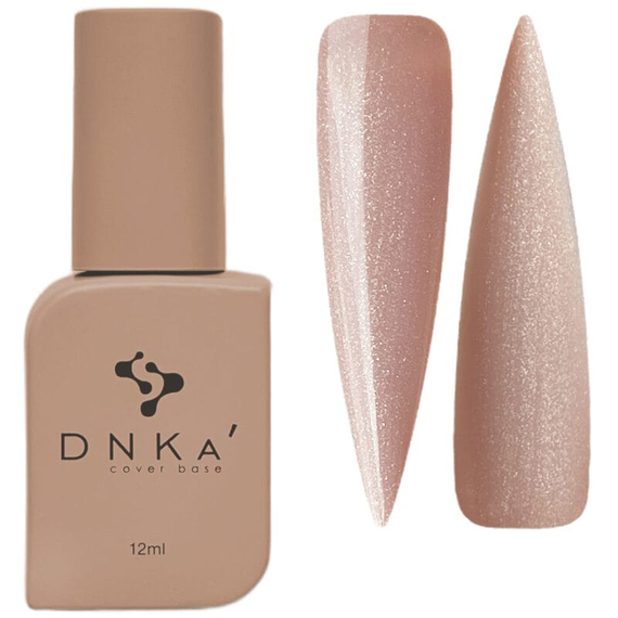 База цветная DNKA Cover base №030 Luxurious нюдовая с шиммером, 12 мл, Цвет: Бежевый
