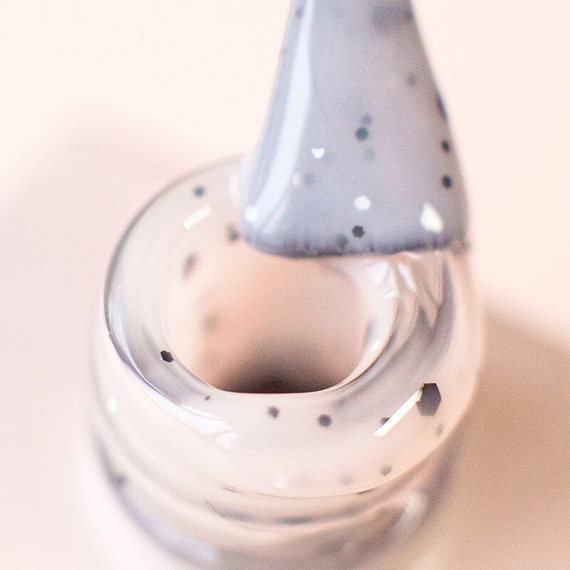 База кольорова DNKA Cover base №037А Supreme сіро-рожева з чорно-білими крихтами, 12 мл, Колір: Рожевий, зображення 3