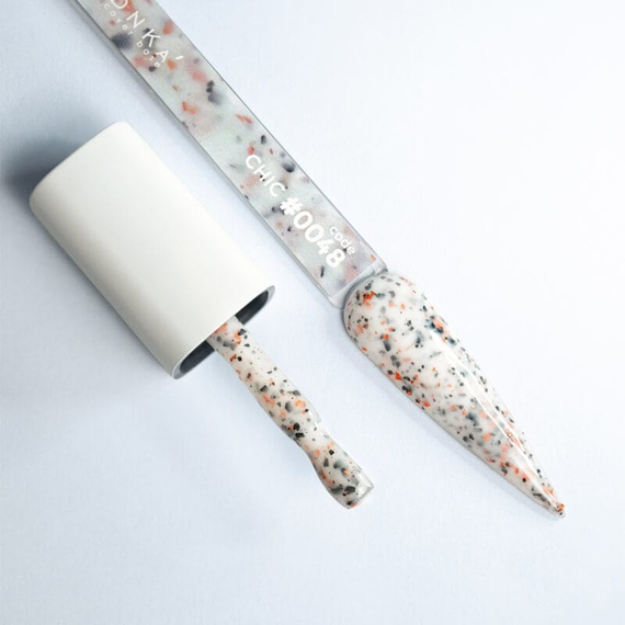 Color base DNKA Cover base No. 048 Chic white with metal, 12 ml, Color: White, 2 image