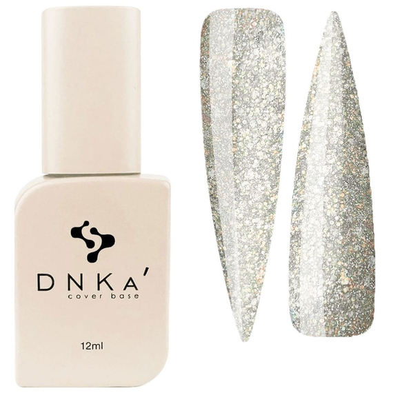 База кольорова DNKA Cover base №051 Royal світловідбиваюча з жовтими крихтами, 12 мл, Колір: Золотий