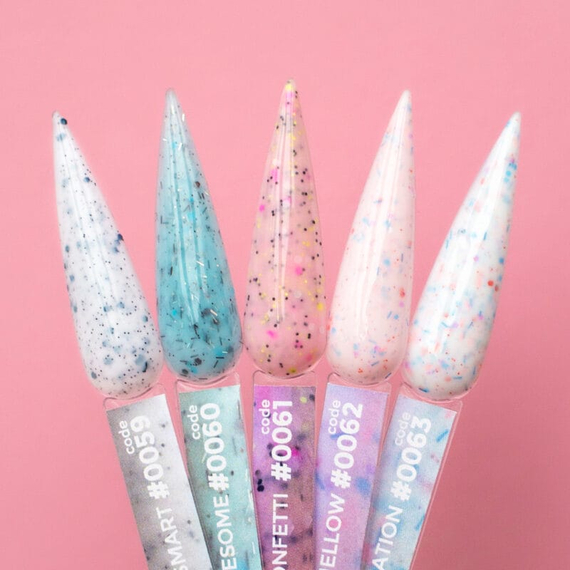 База цветная DNKA Cover base №059 Smart молочная с крошками, 12 мл, Цвет: Молочный, изображение 4