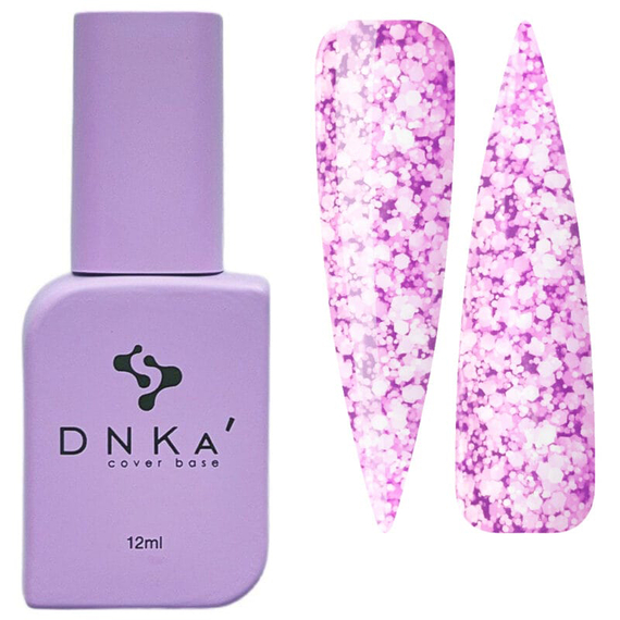 Color base DNKA Cover base No. 066 Serenity lavender with flakes, 12 ml, Color: Lavender