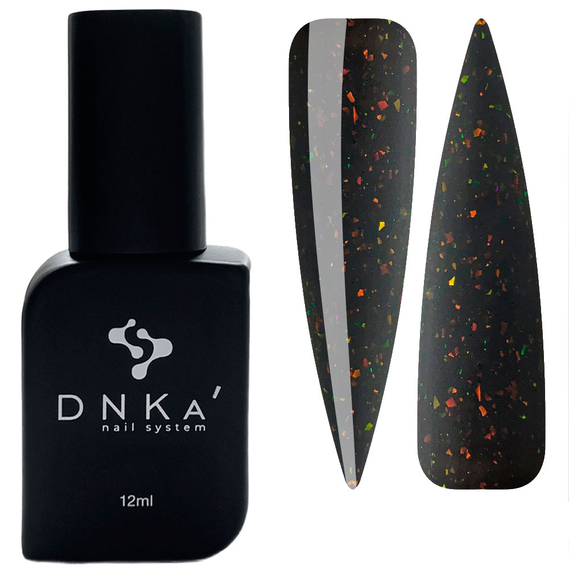 Color base DNKA Cover base No. 096 Black Dress black with metal, 12 ml, Color: Black