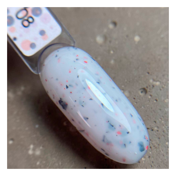 База для ногтей DARK Potal Base №08, молочная с поталью, 10 мл, Цвет: Молочный, изображение 4