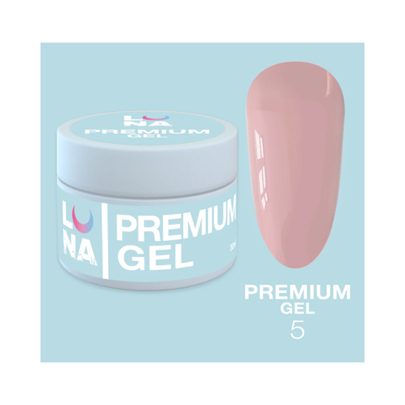 Гель Luna Gel Premium №5 лиловый, 30 мл, Цвет: Лиловый