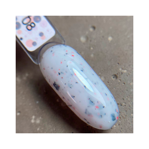 База для нігтів DARK Potal Base №08, молочна з поталлю, 15 мл, Колір: Молочний, зображення 4