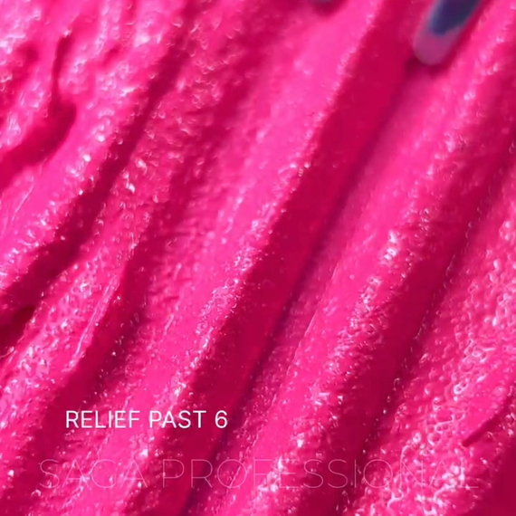 Паста декоративная Saga Relief past №06, розовая, 5 мл, Цвет: Розовый