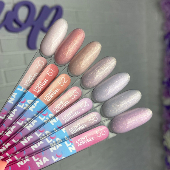 Акрил-гель Luna Light Acrygel №52 жидкий, бежевый, светоотражающий, с кисточкой, 13 мл, Цвет: Бежевый, изображение 2