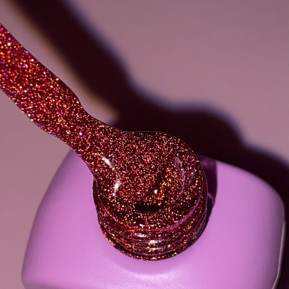 Акрил-гель Luna Light Acrygel №60 жидкий, ярко-красный, светоотражающий, с кисточкой, 13 мл, Цвет: Красный, изображение 2