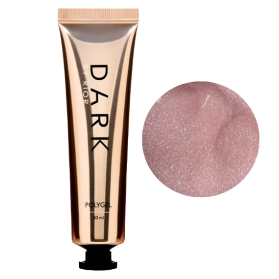 Акрил-гель DARK PolyGel №06, персиковий з шиммером в тюбику, 30 мл, Колір: Персиковий