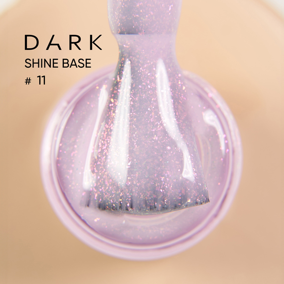 База для нігтів DARK PRO base Shine №11, рожева з рожевим шиммером, 15 мл, Колір: Рожевий