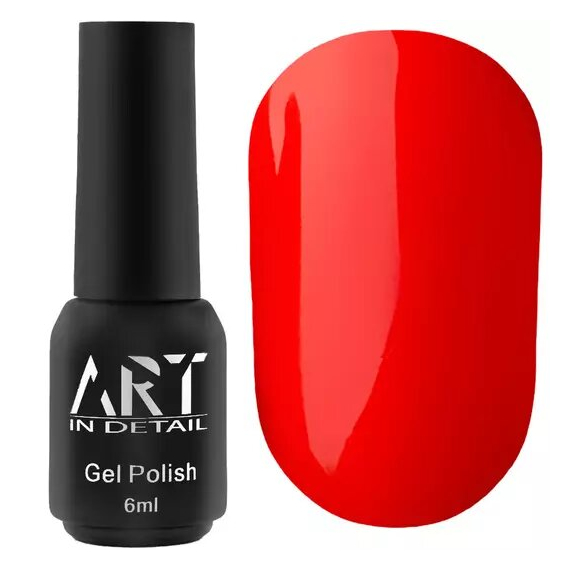 Гель-лак для ногтей ART NEON №003, красно-оранжевый неоновый, 6 мл, Цвет: Оранжевый